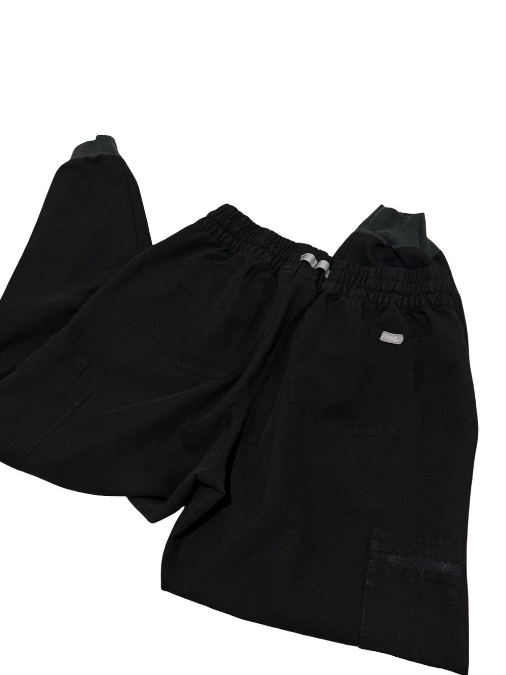 FIGS Womens M Zamora Black Jogger Scrub Pants W20SW2028 Cargo Zip Hospital - Picture 5 of 7